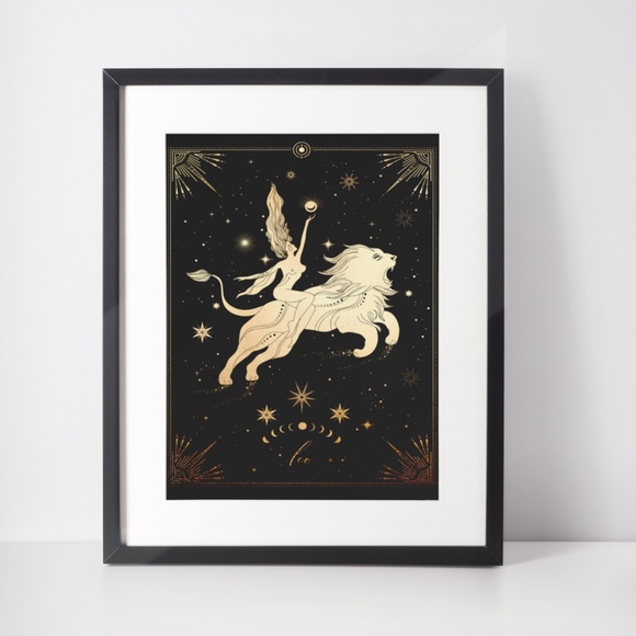 Leo Wall Art Celestial Zodiac Horoscope Illustration Print Poster Unframed - Picture 7 of 17